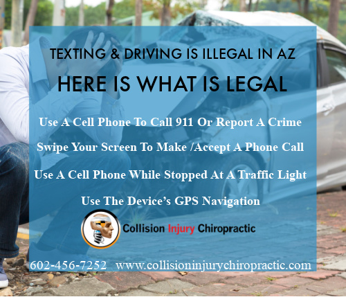 Graphic stating Arizona Handheld device and Driving Exceptions