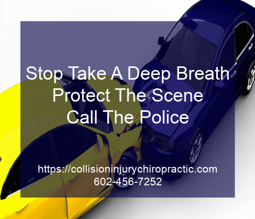 Graphic stating Stop Take a Deep Breath, Protect The Scene, Call The Police