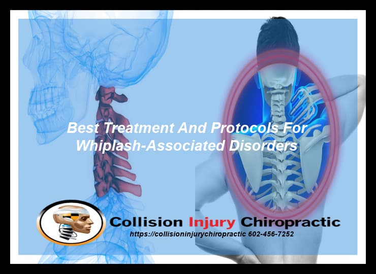 Graphic stating Best Treatment And Protocols For Whiplash-Associated Disorders