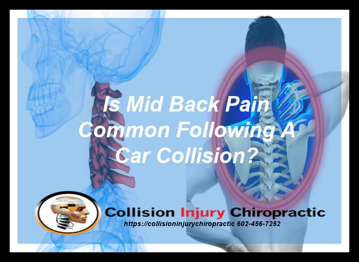 Graphic stating Is Mid Back Pain Common Following A Car Collision